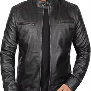 Chaqueta de Motociclista de Cuero PU sin Costuras y Transpirable para Hombre, Estilo Casual de Invierno, Servicio OEM, Personalizable - Product Image 1