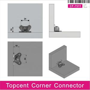 עבור סגסוגת פרפר אבץ פרפר ארון מחבר משותף - Product Image 5