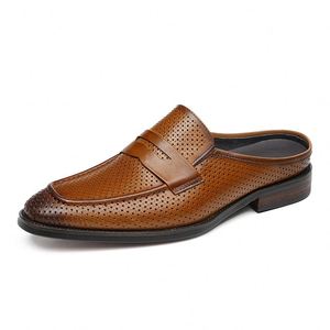 Men's Denim Slip-On Autumn Single Formal Work <b>Shoes</b> European Style Classic Fitted Wedding Trendy <b>Comfort</b> Evergreen Breathable - Product Image 2