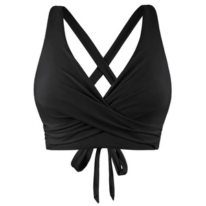 Top de <span class=keywords><strong>Bikini</strong></span> Personalizado con Logotipo o Estilo de Fábrica ODM para Mujer, Top de Traje de Baño Sexy con Escote en V y Push-Up, Traje de Baño Triangular - Product Image 1