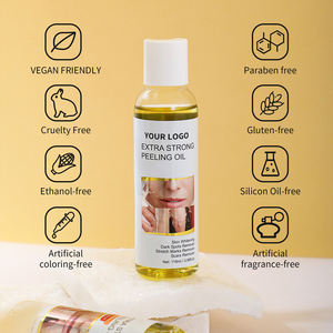 Aceite exfoliante de cuerpo amarillo fuerte de etiqueta privada Extra fuerte para piel oscura - Product Image 3