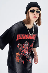 <span class=keywords><strong>Camiseta</strong></span> <span class=keywords><strong>de</strong></span> algodón para hombre DIHUI, con estampado <span class=keywords><strong>de</strong></span> estrella <span class=keywords><strong>de</strong></span> baloncesto, lavada y desgastada, <span class=keywords><strong>camiseta</strong></span> <span class=keywords><strong>de</strong></span> manga corta para hombre, <span class=keywords><strong>camiseta</strong></span> vintage con lavado ácido. - Product Image 2