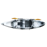Kayak monoplace ITOO Trade Assurance 3,2 m (12 pi) gris et blanc, en plastique LLDPE écologique résistant à l'eau, garantie 3 ans