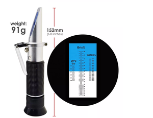 Refratômetro <span class=keywords><strong>Brix</strong></span> Portátil de Laboratório com Faixa de 0-32% e Precisão de 0,2% 6,9 polegadas para Suco, Leite e Mel - Product Image 1