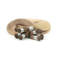 Extensiones de Cabello Humano de 20 Pulgadas, Tejidas a Mano, Sin Costuras, 100% Cabello Remy de Primera Calidad, Trama Invisible, Listas para Enviar