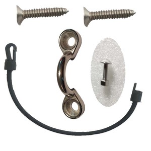 Mosquetón de Acero Inoxidable con Cordón de Goma de 45 cm para Uso en Barcos al Aire Libre - Product Image 2