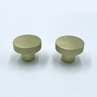 Bouton de meuble moleté 40 mm en aluminium laiton doré, poignée de tiroir pour cuisine, commode, chambre, salon, extérieur