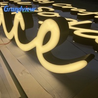 Enseigne lumineuse LED extérieure personnalisée pour logos d'entreprise, étanche IP65, murale et illuminée