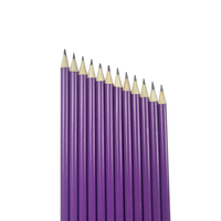 Ensemble de crayons ronds en bois violet personnalisés avec gomme intégrée pour bureau et école, certifiés EN71 ISO, vente en gros directe usine