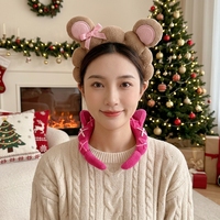 Offre Spéciale : Accessoires Cheveux – Bandeau en Forme de Nuage pour le Lavage du Visage – Personnalisable pour Noël