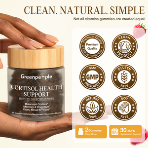 Gomitas de Cortisol Ashwagandha KSM-66 80mg, L-Teanina, GABA, 5-HTP, Cereza Ácida, Azafrán, B6, Suplemento para el Sueño y el Equilibrio Hormonal - Product Image 5