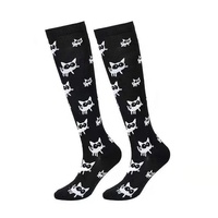 Chaussettes de contention respirantes pour hommes, motif Animal, chat, mouton et léopard, haute qualité, pour la gymnastique