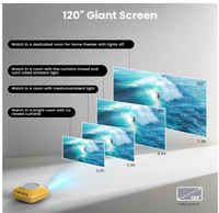 Mini projecteur LED portable à grand écran pour home cinéma avec HDMI USB AV Projecteur intelligent