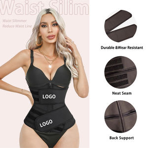 <span class=keywords><strong>Fajas</strong></span> Moldeadoras de Cintura en Forma de W, XXS-6XL, Faja Reductora de Látex, Faja Colombiana BBL, Corsé, Cinturón Entrenador de Cintura con 2 Correas - Product Image 2