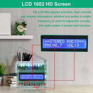 Kit de Radio FM para Armar, Proyecto de Soldadura de 87-108MHz con Pantalla LCD1602 y Luces LED, Kit de Entrenamiento para Estudiantes de Electrónica y Aficionados - Product Image 4
