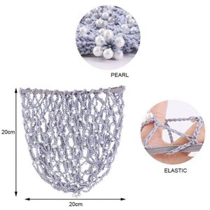 Nouveau style – Bonnet en maille crochetée noir perlé pour femme, filet à cheveux tricoté, vente en gros - Product Image 3