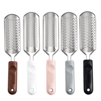 Outil de pédicure professionnel portable, lime à pieds en acier inoxydable tendance, brosse exfoliante, pousse-callosités pour les talons, éliminateur de peaux mortes