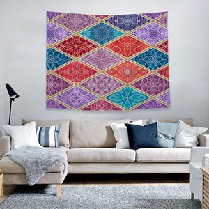 تصميم مخصص الجاكار ماندالا الجدار شنقا النسيج الأرجواني الهبي مخدر <span class=keywords><strong>Trippy</strong></span> النسيج لغرفة النوم - Product Image 6
