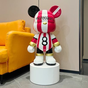 Nuova Scultura in Resina Personalizzata, Statua <span class=keywords><strong>di</strong></span> Orso Colorata, Decorazione per la Casa, Scultura Artistica <span class=keywords><strong>di</strong></span> Orso Graffiti con Salvadanaio - Product Image 2