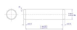 Goupille en acier inoxydable 304 LeGood DIN7 diamètre 1 mm longueur 18 mm - Product Image 2