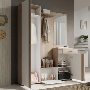 Mueble de Almacenamiento de Gran Capacidad <span class=keywords><strong>para</strong></span> la Entrada con Cajones, Perchero, Espejo, Organizador de Pasillo <span class=keywords><strong>para</strong></span> Almacenamiento del Hogar - Product Image 2