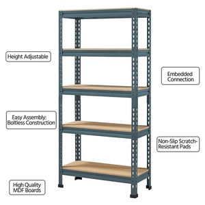 סיטונאי כבד החובה מוסך 5 Tier מדפי אחסון מדפי מתכת מרתף מדפי יחידה אחסון מדפי יחידה - Product Image 2