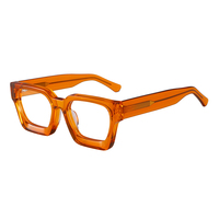 MS 36885 Lunettes de vue carrées géométriques surdimensionnées en acétate, style urbain minimaliste, branches élégantes, texture premium pour un look streetwear tendance
