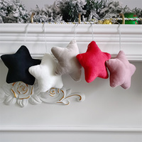 Samtsterne zum Aufhängen als Weihnachtsbaumschmuck – Blanko-Weihnachtskugeln Stern Weihnachtsbaumschmuck
