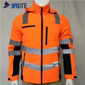 <strong>High</strong> <strong>Visibility</strong> Waterproof <strong>Softshell</strong> Safety <strong>Jacket</strong> Hi Vis Casual Clothing Reflective Material FOB Bangladesh Security <strong>Jacket</strong> - Product Image 2