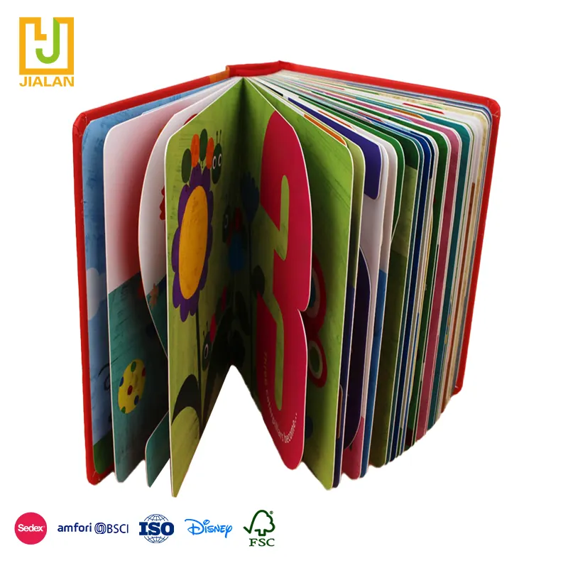 Custom print Best Attractive Personalized Children English alphabet book Custom Hard Cover Board Books Printing