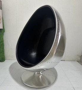 Sedia a Sfera in Pelle Dorata Stile Industriale Retrò, Resistente, per Arredamento Casa, Soggiorno e Ufficio - Product Image 4