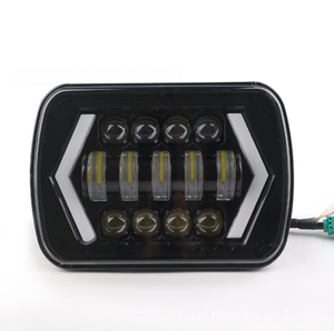 5x7 Led Đèn Pha IP67 55 Wát cho Wrangler Cherokee LED High/Low chùm đèn pha Led vuông Đèn pha off-road chuyển đổi <span class=keywords><strong>Kit</strong></span> - Product Image 5