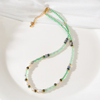 Collier et bracelet en aventurine verte naturelle de qualité supérieure, perles baroques délicates, bijoux faits à la main pour les rendez-vous galants, cadeau pour une amie