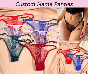 2026 Intimo <span class=keywords><strong>da</strong></span> donna di alta qualità in pizzo, con taglio a V e perizoma, a vita alta, con dettagli traforati, seducente e regolabile - Product Image 3