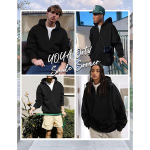 เสื้อฮู้ดซิปหน้าผู้ชาย FOXA แขนยาว ผ้าเฟรนช์เทอร์รี่ สไตล์ลำลอง สตรีทแวร์ - Product Image 5