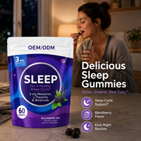 Bonbons Gélifiés Blackberry Zen Sleep à la Mélatonine et L-Théanine, 60 Unités, Aide au Sommeil Vitaminée pour Adultes