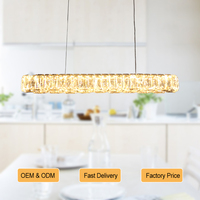 Restaurant lustre cristal pendentif lumières moderne luxe cuisine salle à manger décor à la maison suspension lampe