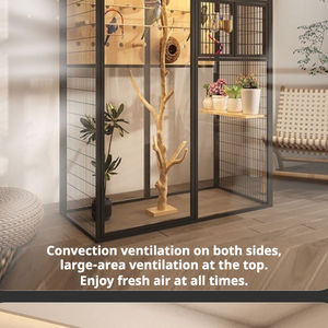 <span class=keywords><strong>Cage</strong></span> à oiseaux panoramique en métal, en alliage épaissi et bois, pour l'intérieur et l'extérieur, grande <span class=keywords><strong>cage</strong></span> d'élevage, plusieurs tailles - Product Image 3