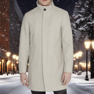Fresh Arrival Unique Style Solid Color Men <b>Poncho</b> Woolen Eco Friendly Fast Delivery Apparel Clothing Handsome Look Long Coat - Product Image 2