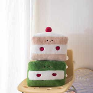 Torta di compleanno peluche simpatico cuscino per torta di sorriso animali di pezza divertente morbido cibo peluche giocattolo per i regali - Product Image 3