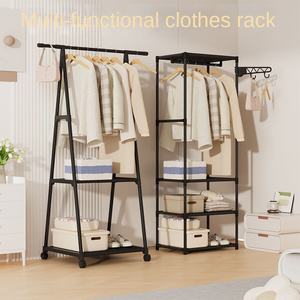 ชั้นวางเสื้อโค้ทและที่แขวนเสื้อโค้ทโลหะอเนกประสงค์สำหรับห้องนั่งเล่นชั้นเก็บของแบบเรียบง่ายทันสมัย - Product Image 2