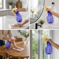 Bouteille pulvérisateur à gâchette en PET réutilisable de 500 ml, 750 ml, 1000 ml, pour le nettoyage domestique, le jardinage, l'entretien automobile, OEM