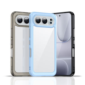 Funda Protectora Antigolpes con Borde Colorido Lichicase para Honor X6D 600 Lite <span class=keywords><strong>Play</strong></span> 60A, Funda Transparente para Teléfono Celular - Product Image 1