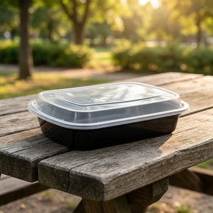 <b>Microwavable</b> Disposable PP Plastic Food <b>Containers</b> with Airtight Lids Rectangular Restaurant To Go <b>Containers</b> Bulk - Product Image 1