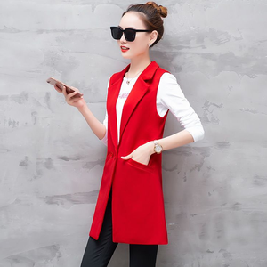 <span class=keywords><strong>Gilet</strong></span> de costume S-4XL camisole <span class=keywords><strong>mi</strong></span>-longue sans manches rouge <span class=keywords><strong>noir</strong></span> <span class=keywords><strong>gilet</strong></span> à double bouton - Product Image 3