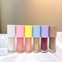 Vente en gros de gloss à lèvres transparent brillant à marque privée, gloss à lèvres coloré rose, rouge, marron, noir, bleu, base à lèvres en vrac