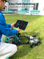 Robot Inspeksi Pipa Saluran Pembuangan dengan Kontrol Jarak Jauh, Kamera 4K, Tahan Air IP68, Pemantauan Tekanan Udara, Pengaturan Ketinggian Saluran Pembuangan