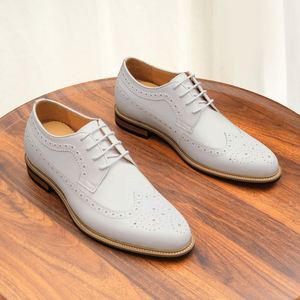 Men's Premium Top-Grain Cowhide Leather Business Shoes Summer Commuter with PU <b>Insole</b> Genuine Leather - Product Image 5