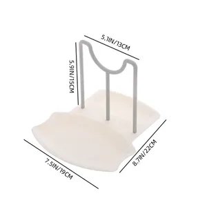 Organisateur de cuisine en plastique : support de séchage pour couvercles et casseroles, repose-cuillère, support de rangement pour comptoir, accessoires écologiques pour la maison - Product Image 6