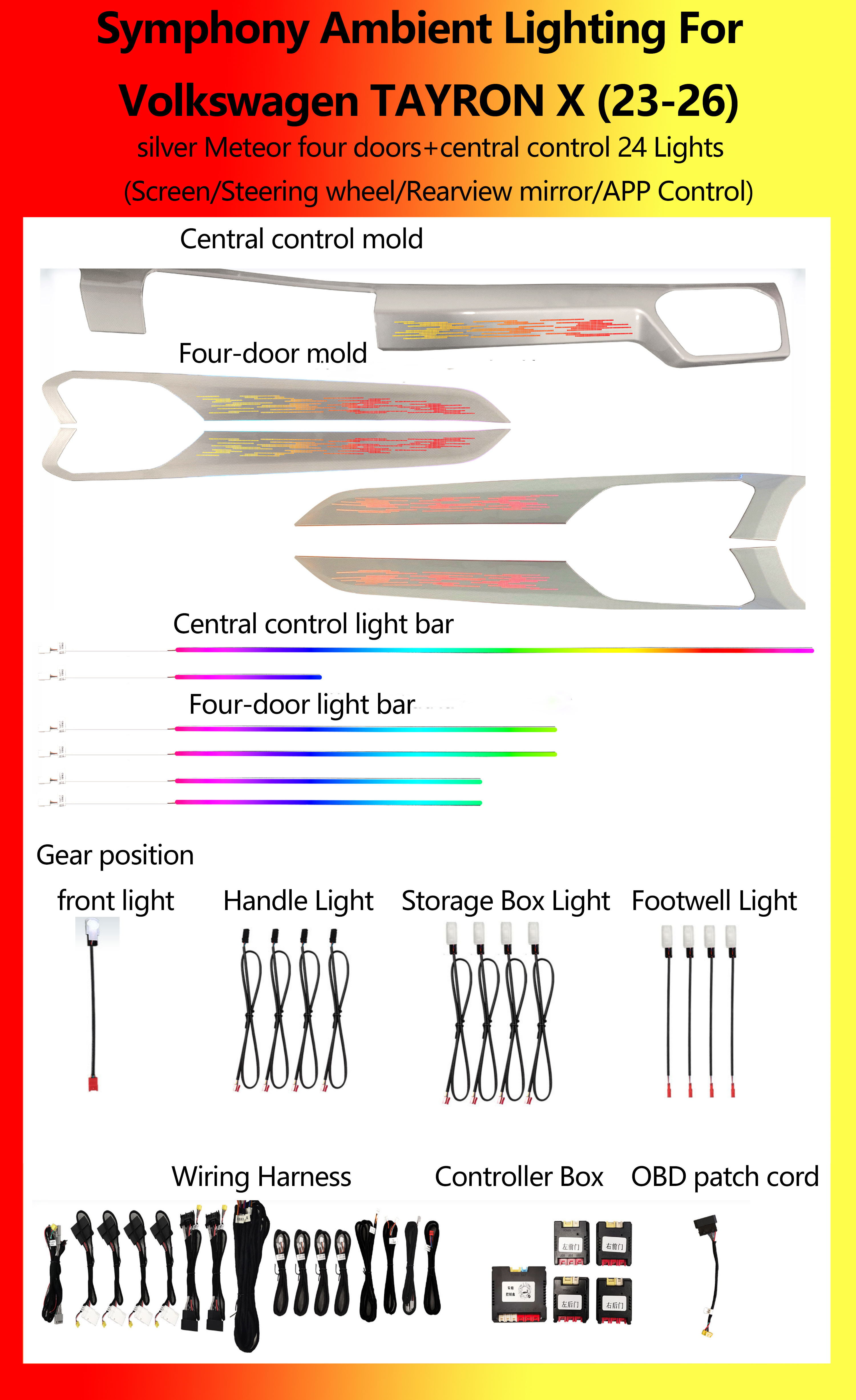 Volkswagen TAYRON X silver Meteor Symphony 24 Lights